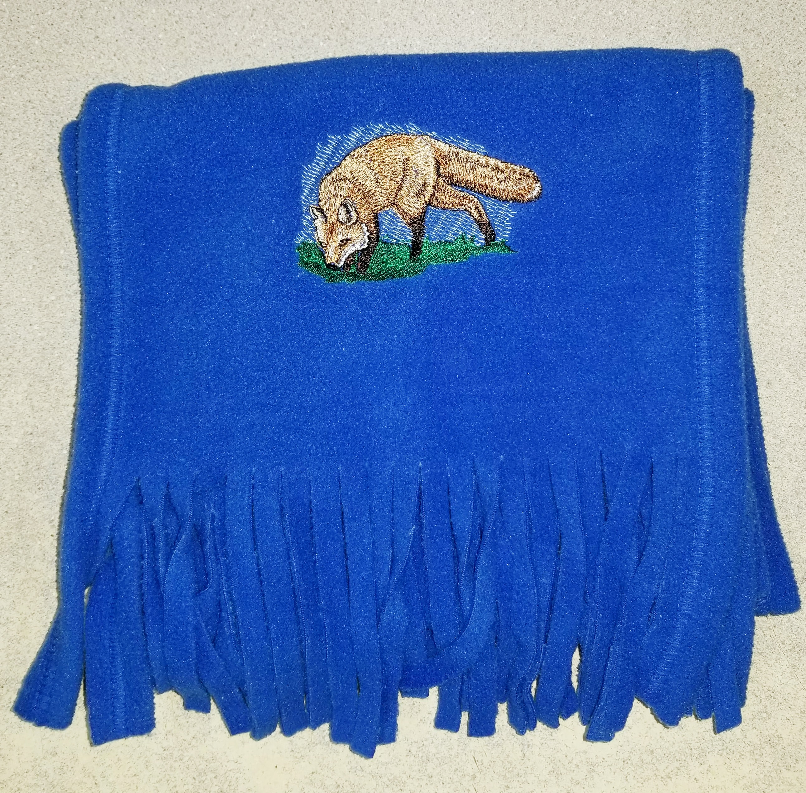 Fox scarf blue