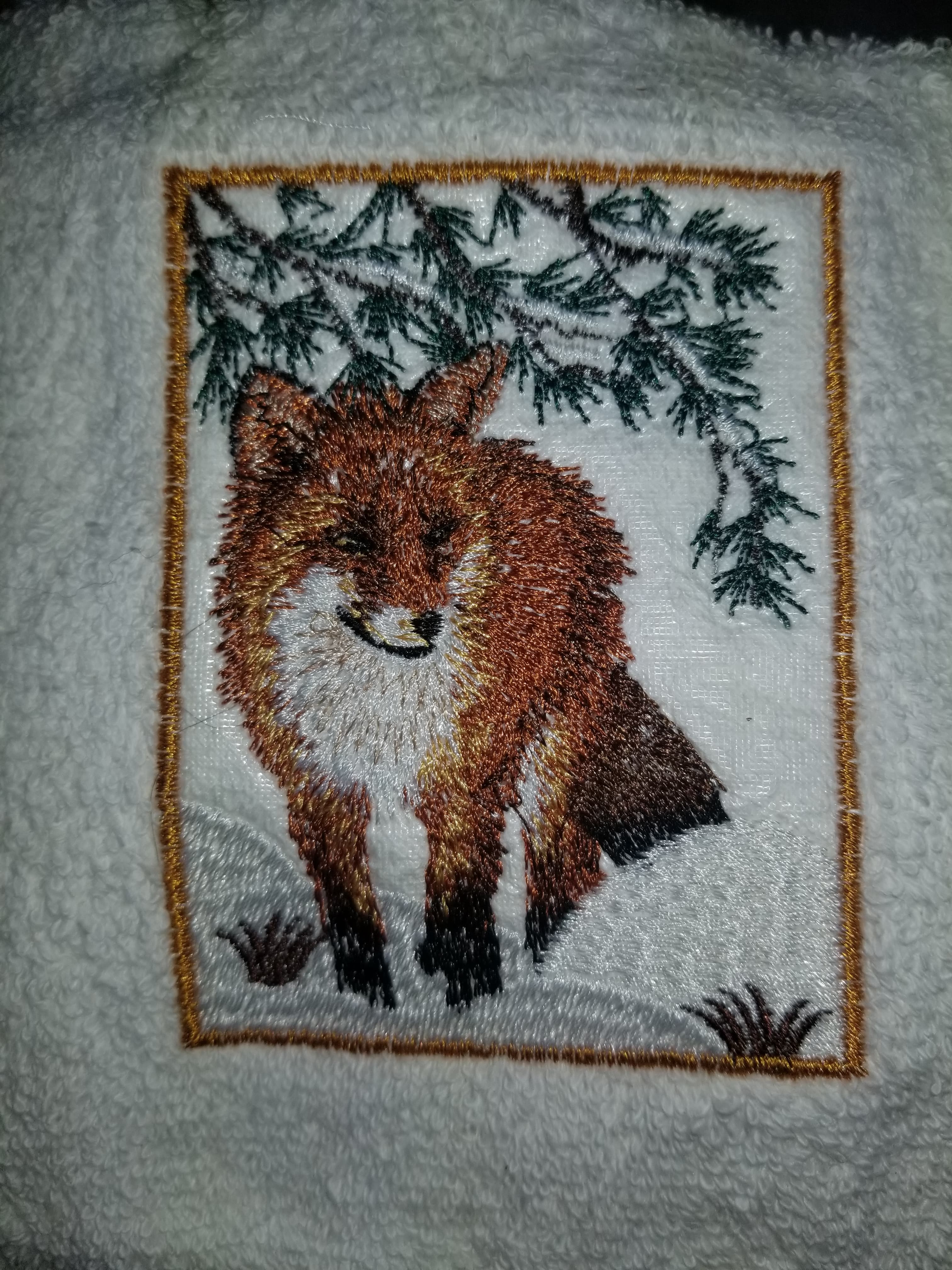 fox towel white